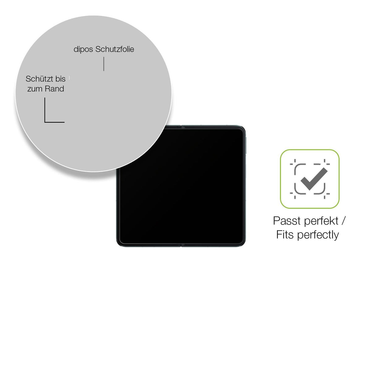2x Full Cover matte Film for Oppo Find N3 Innenseite Screen Protector Anti-Shock
