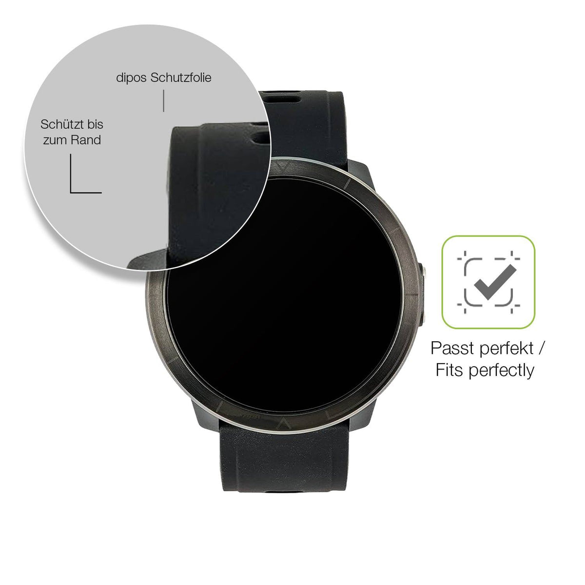 2x Full Cover matte Film for Watchmark Kardiowatch WM18 Plus Screen Protector