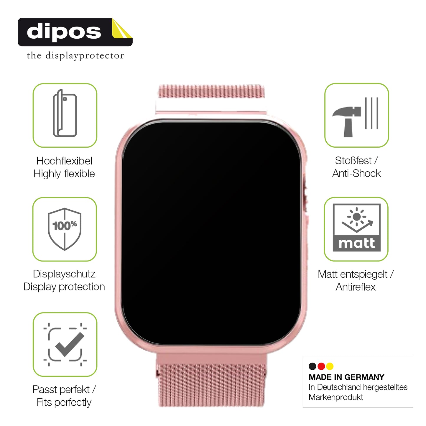 2x Full Cover Schutzfolie matt für Banlvs Smartwatch 1.83 Zoll