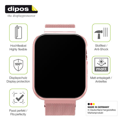 2x Full Cover Schutzfolie matt für Banlvs Smartwatch 1.83 Zoll