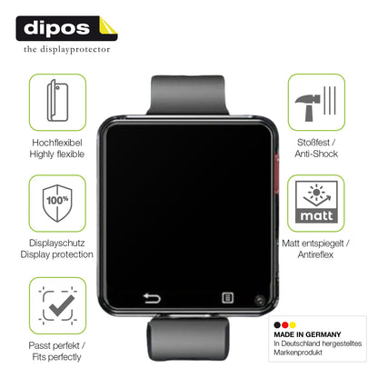 2x Full Cover Schutzfolie matt für AIEK 4G Smartwatch 2.64 Zoll