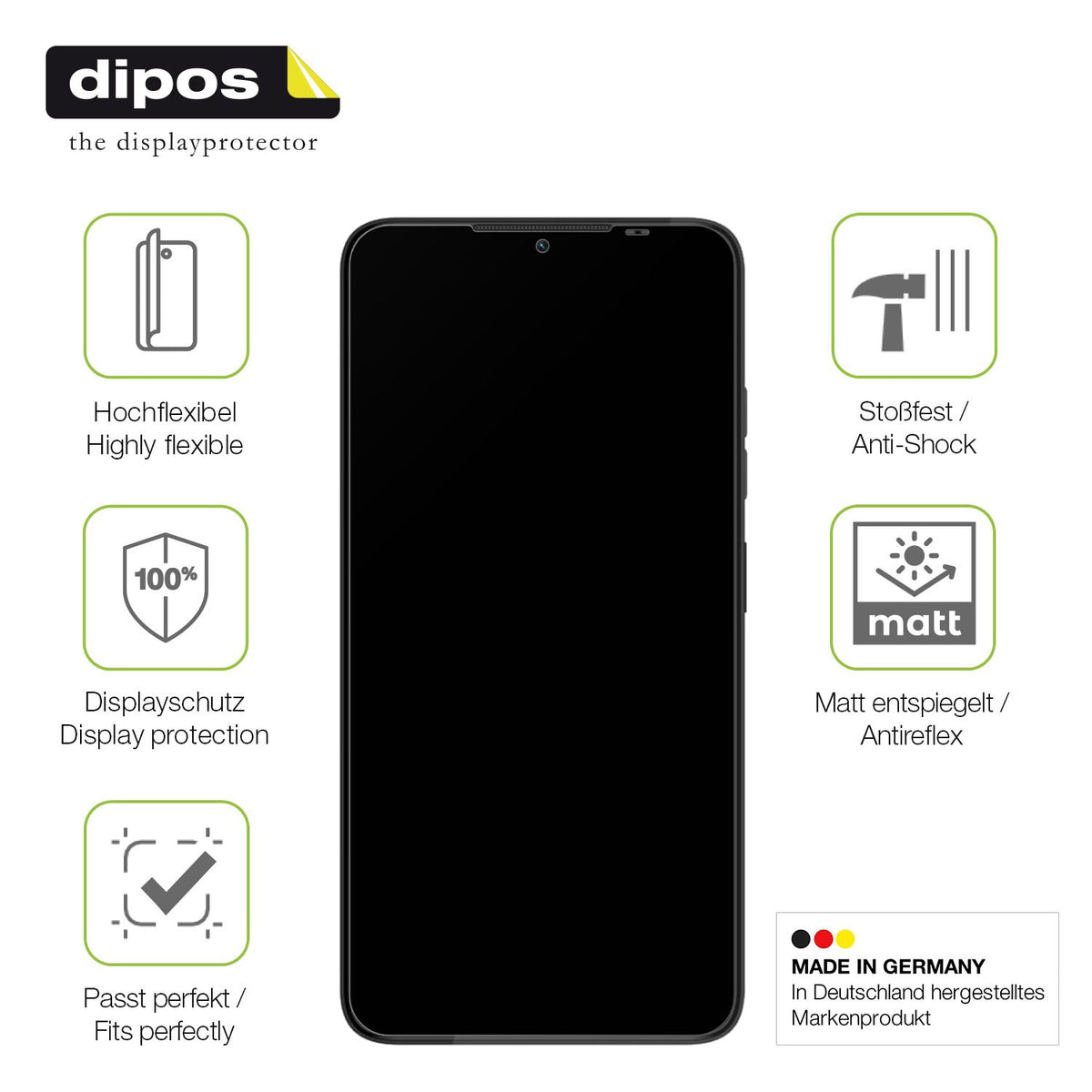 2x Full Cover matte Film for I Kall Z16 Pro Screen Protector Anti-Shock