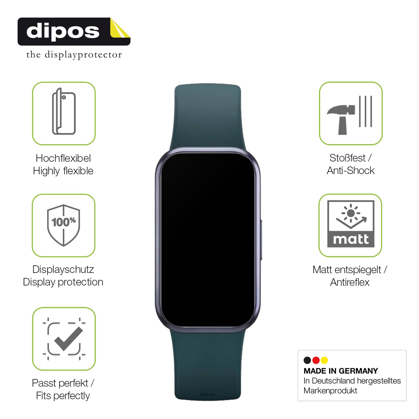 2x Full Cover Schutzfolie matt für Meoonley W99 1.50 Zoll
