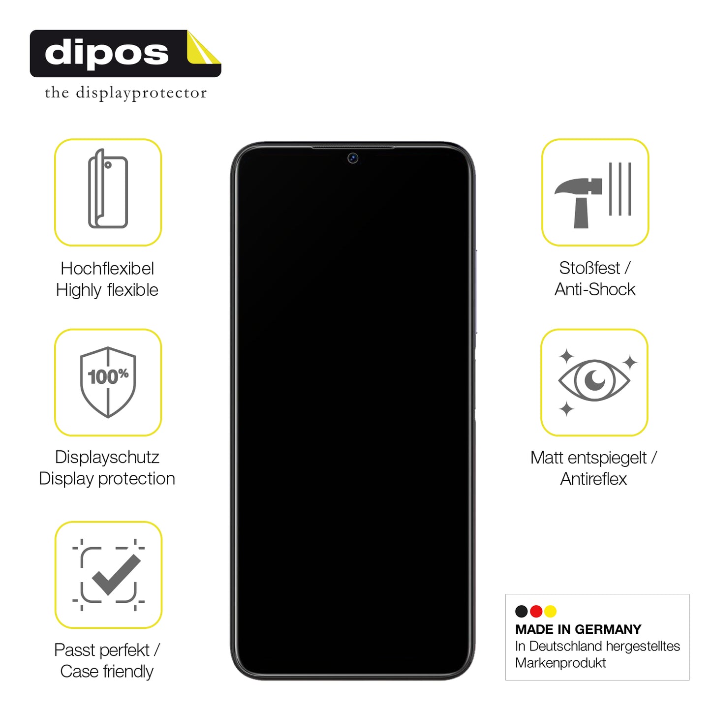 2x Full Cover Schutzfolie matt für Doogee N50 Pro