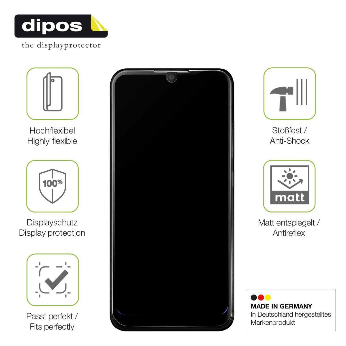 dipos FLEX 2x Matte Screen Protector for Multilaser G-Pro