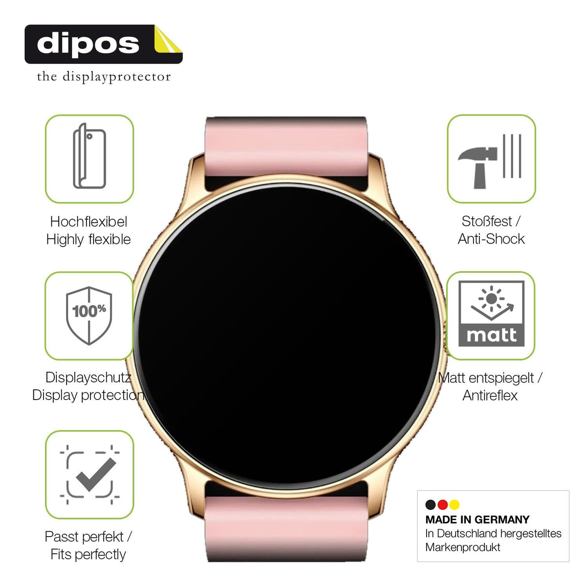 dipos FLEX 2x Matte Screen Protector for Fireboltt Phoenix