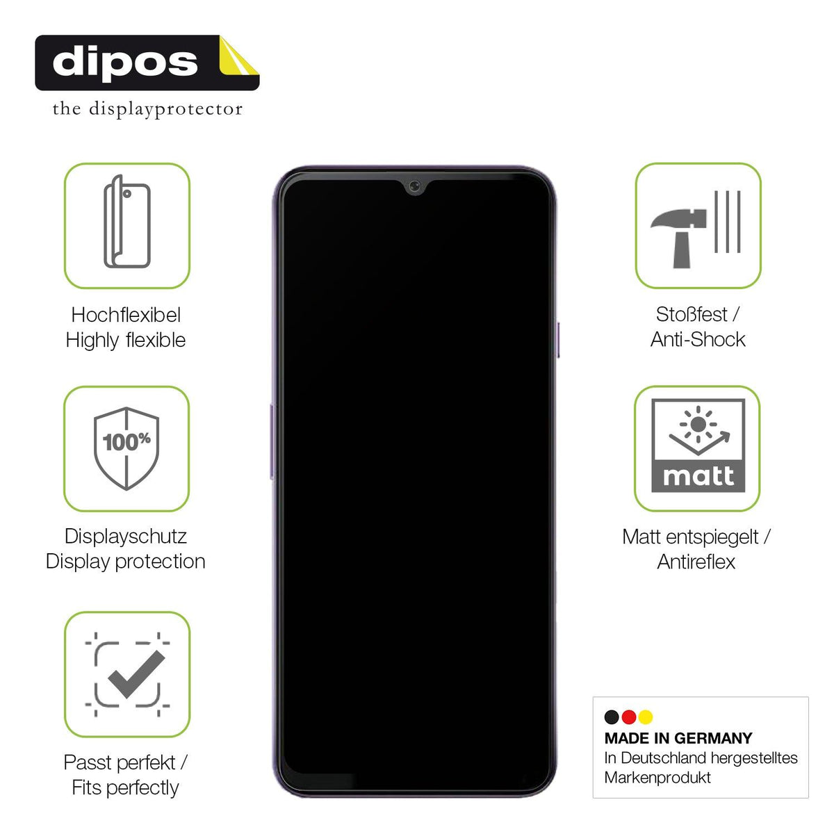 dipos FLEX 2x Matte Screen Protector for Cubot Note 50