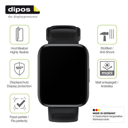 dipos FLEX 2x Matte Screen Protector for Realme Watch 3
