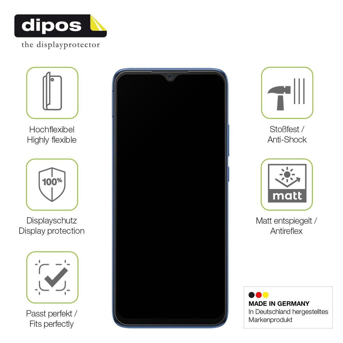 2x Full Cover matte Film for Xiaomi Redmi 10C Screen Protector Anti-Shock