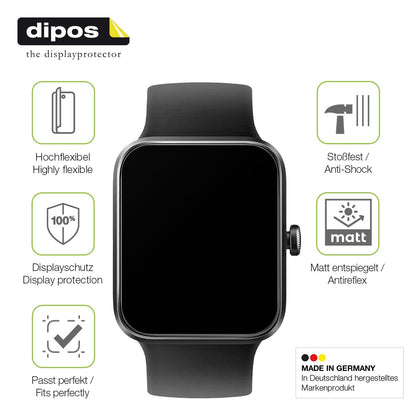 2x Full Cover matte Film for Vagary  by Citizien Smartwatch 1,5 Zoll Screen