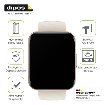 2x Full Cover matte Film for Mutoy Smartwatch 1.69 Zoll Screen Protector