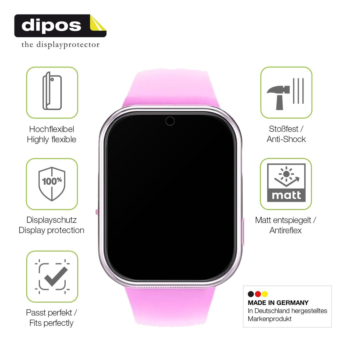 2x Full Cover matte Film for Igreeman Kinder Smartwatch Screen Protector