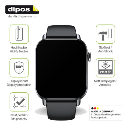2x Full Cover matte Film for Gard Pro Health Smartwatch 2+ Screen Protector