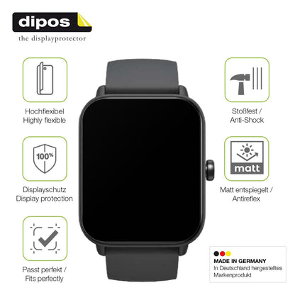 2x Full Cover matte Film for Fitpolo IDW19 Smartwatch Screen Protector