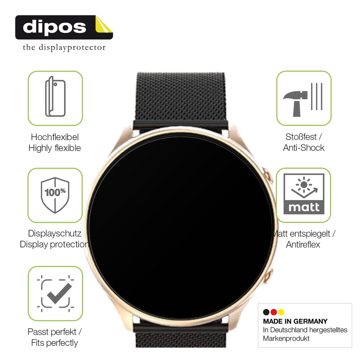 2x Full Cover matte Film for AIMIUVEI G52 Smartwatch Screen Protector Anti-Shock