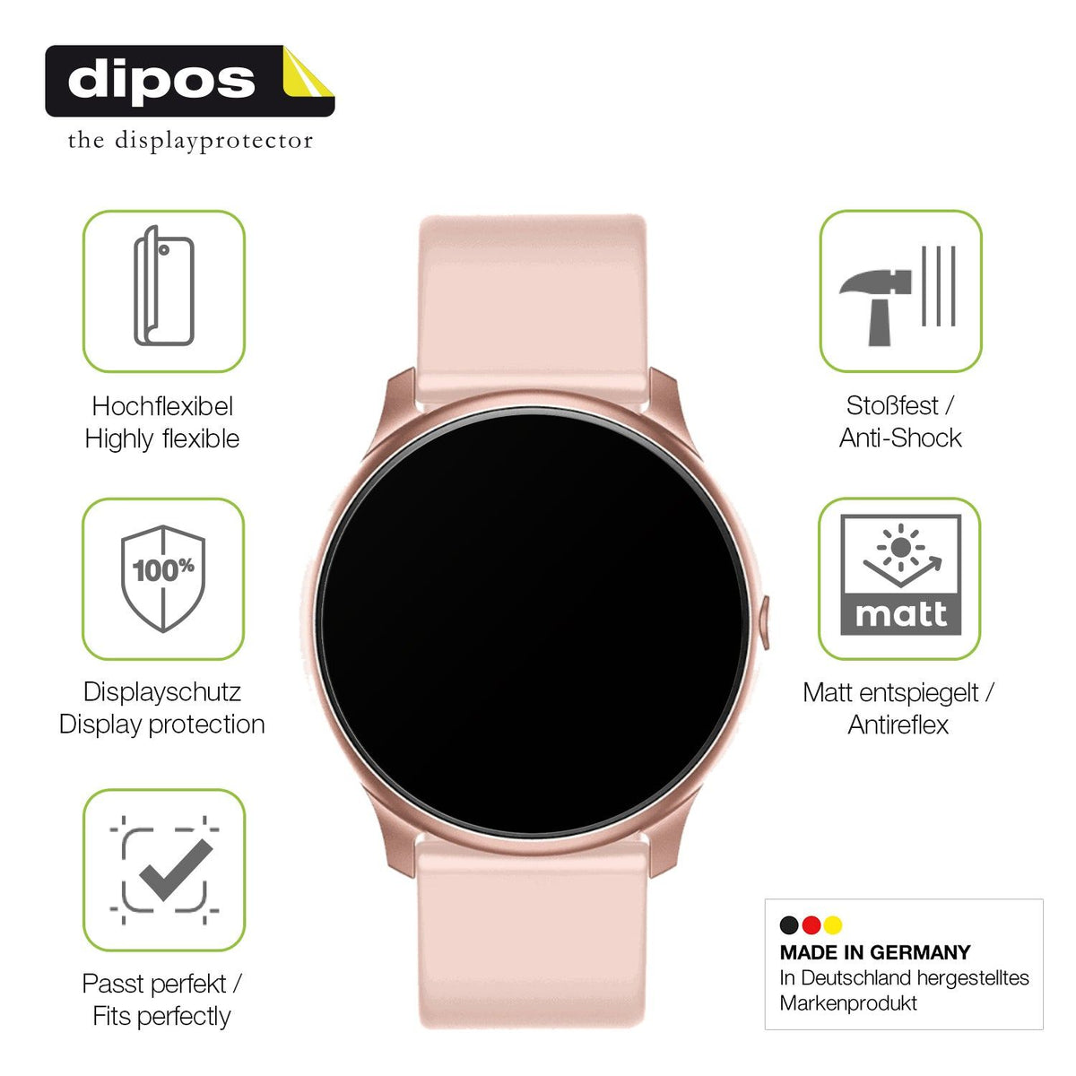 2x Full Cover matte Film for Maxcom Fit FW32 Neon Smartwatch Screen Protector
