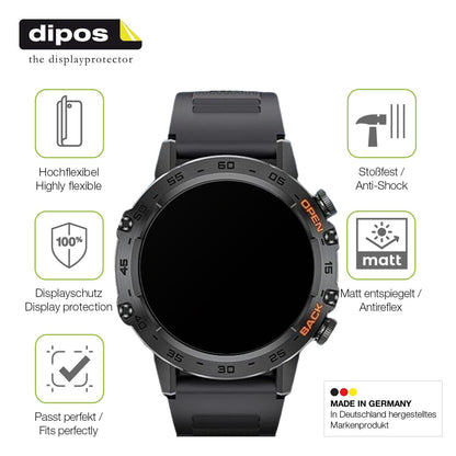 2x Full Cover matte Film for Darmowade Smartwatch 1.39 Zoll Screen Protector