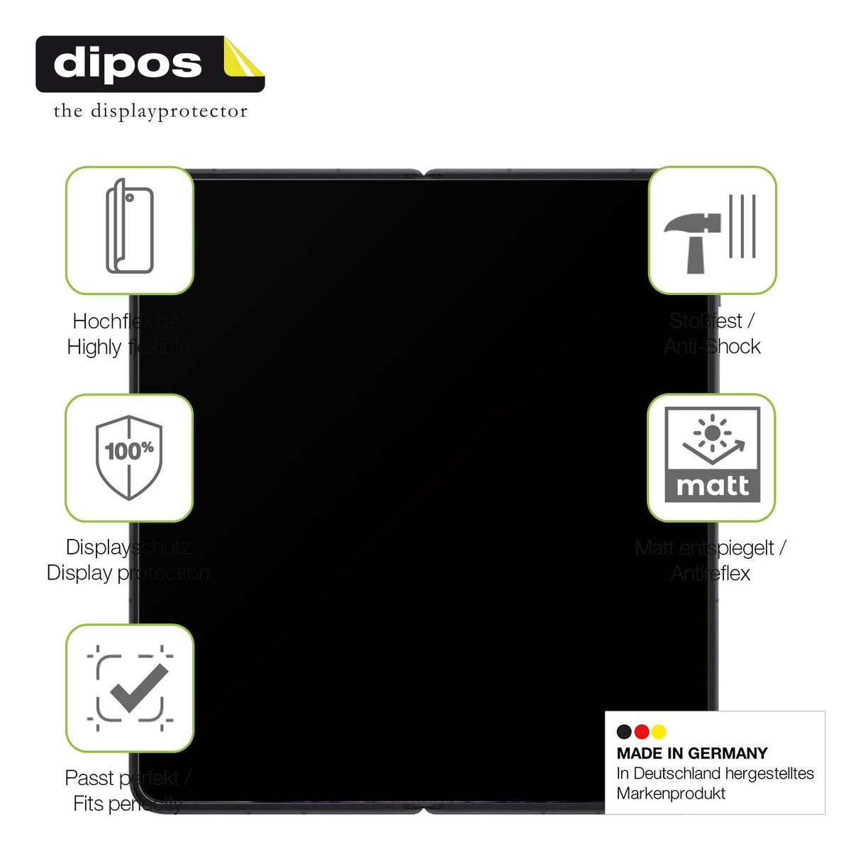 2x Full Cover matte Film for Oppo Find N5 Innenseite Screen Protector Anti-Shock