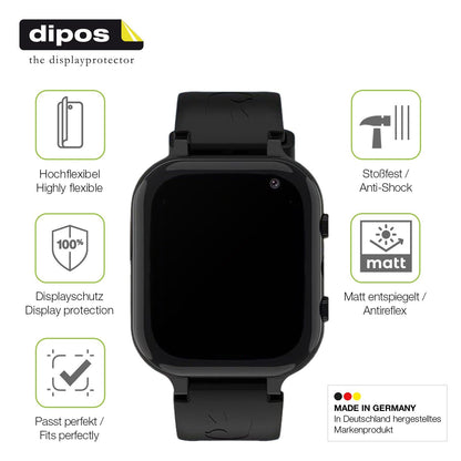 2x Full Cover matte Film for Ruopoem Smartwatch Kinder Screen Protector