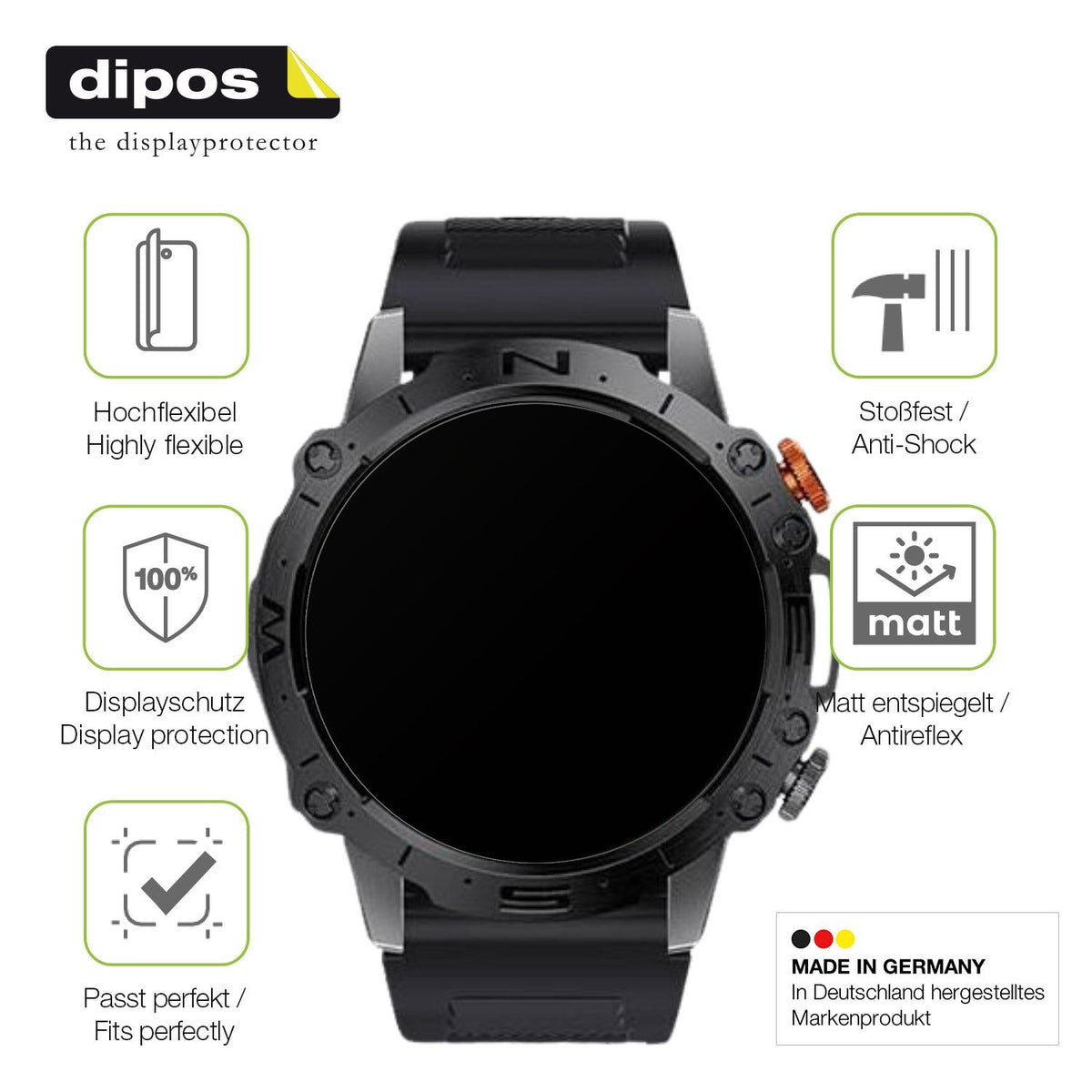 2x Full Cover matte Film for LIGE Smart Sports Watch I10 Screen Protector