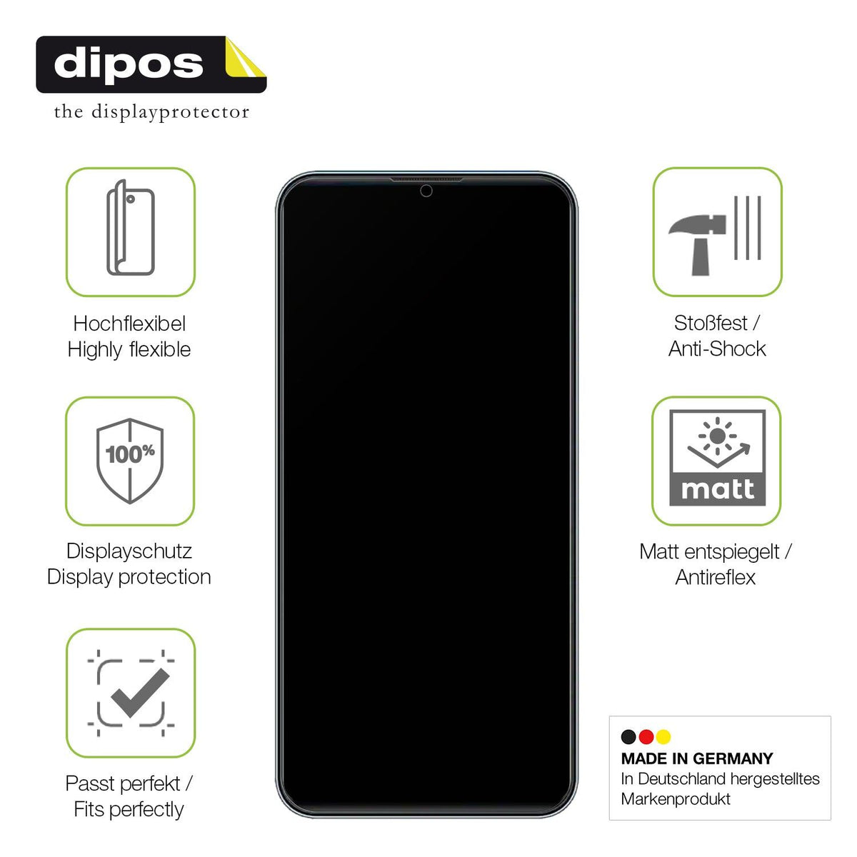 2x Full Cover matte Film for I Kall Z14 Pro Screen Protector Anti-Shock