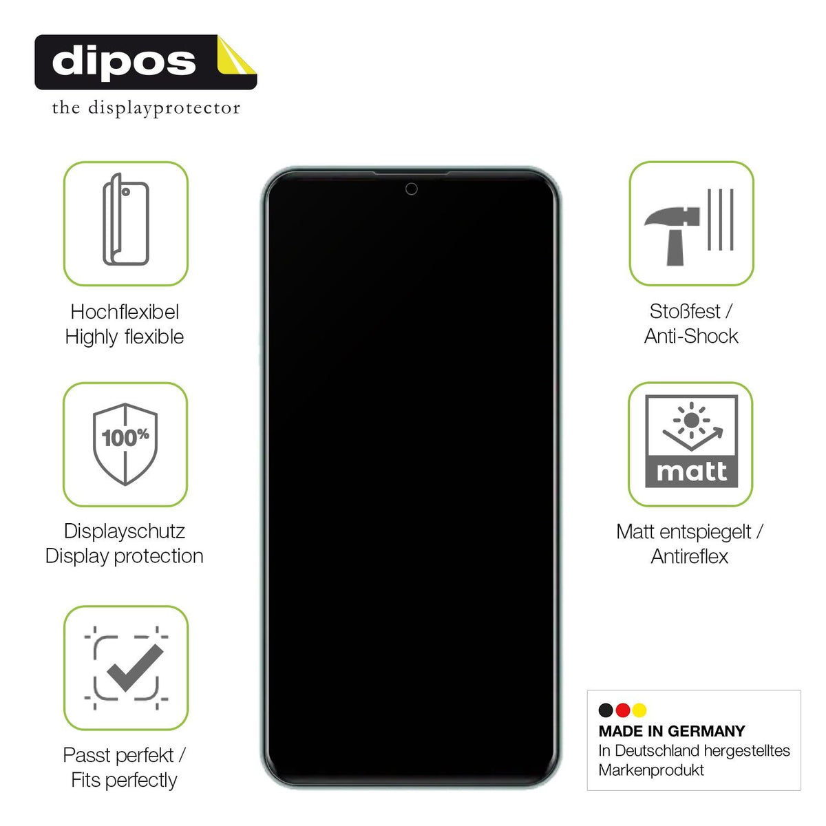2x Full Cover matte Film for I Kall K450 Pro Screen Protector Anti-Shock