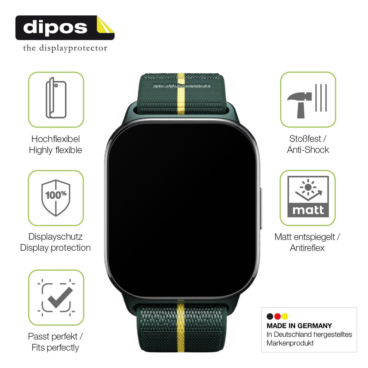 2x Full Cover matte Film for Motorola Moto Watch Fit Screen Protector Anti-Shock