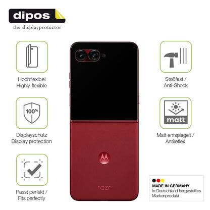 2x Full Cover matte Film for Motorola Razr 60 Aussen-Display Screen Protector