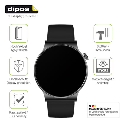 2x Full Cover matte Film for OOQE Watch CS PRO Screen Protector Anti-Shock