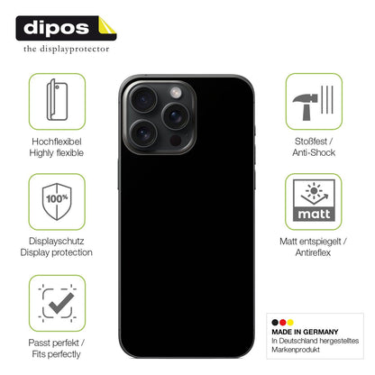 2x Full Cover matte Film for Apple iPhone 16 Pro Rückseite Screen Protector