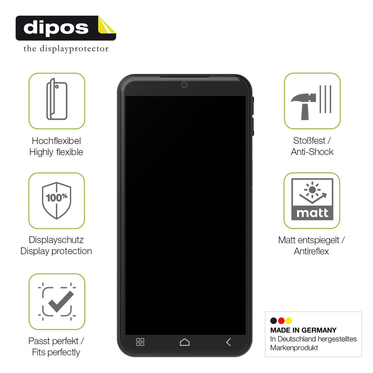 2x Full Cover matte Film for emporiaSmart 7 lite Screen Protector Anti-Shock