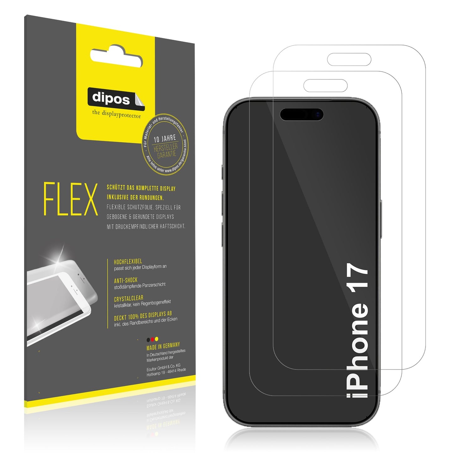Displayschutzfolie passend für Apple iPhone 17