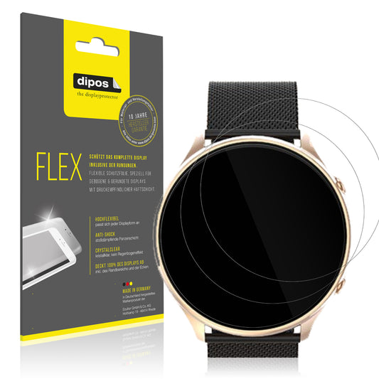2x 3D Full Cover Schutzfolie für SLOKSFil S51 Smartwatch