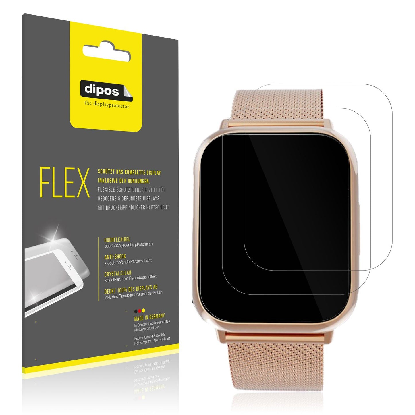 2x Screen Protector for QEYUMYEU G23 Protective Film covers 100% dipos Flex