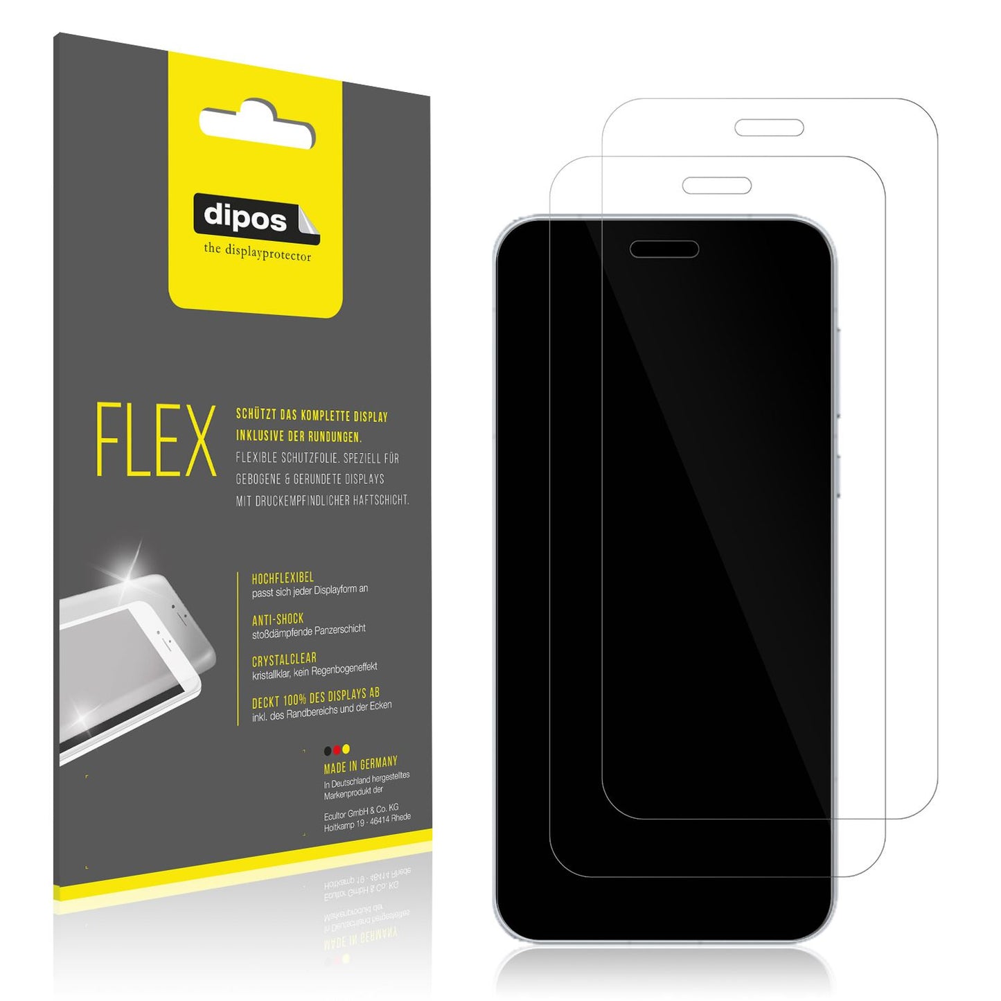 Klare Displayschutzfolie von dipos passend für Honor Magic 6 Pro, 100% Displayabdeckung und blasenfreie Montage