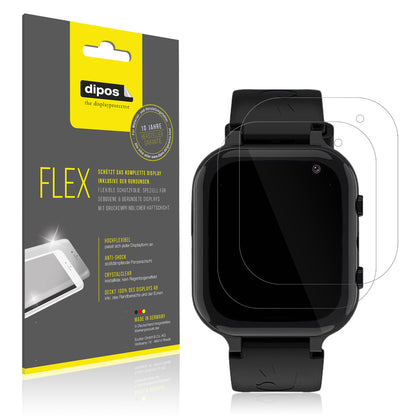 2x 3D Full Cover Schutzfolie für Ruopoem Smartwatch Kinder