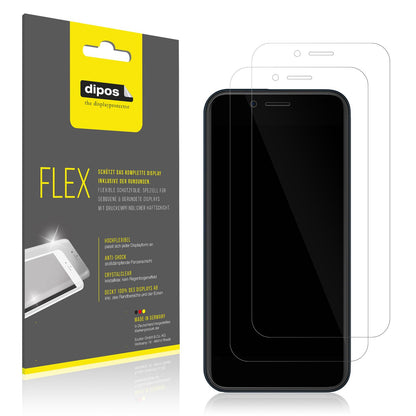 2x Screen Protector for Mobicel MX3 Plus Protective Film covers 100% dipos Flex