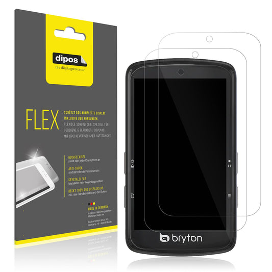 2x Screen Protector for Bryton Rider S810 Protective Film covers 100% dipos Flex