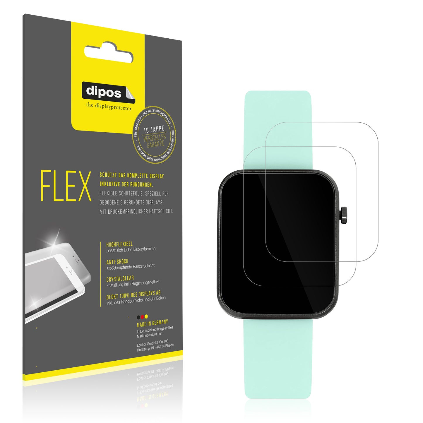 2x Screen Protector for Tikkers Series 13 Protective Film covers 100% dipos Flex