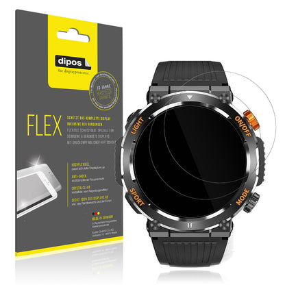 2x 3D Full Cover Schutzfolie für MEGALITH K52 Fitness Tracker