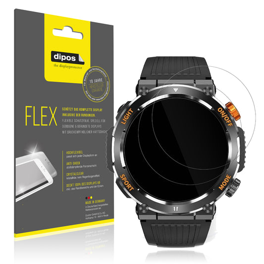 2x 3D Full Cover Schutzfolie für MEGALITH K52 Fitness Tracker