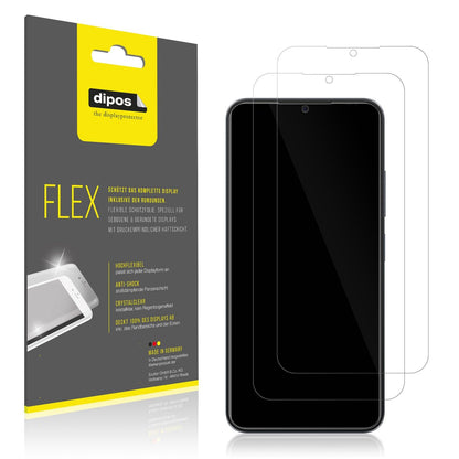 2x Screen Protector for ZTE Blade A54 4G Protective Film covers 100% dipos Flex