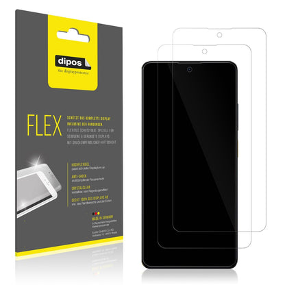 2x Screen Protector for Xiaomi MI Poco X5 Pro Protective Film covers 100% dipos