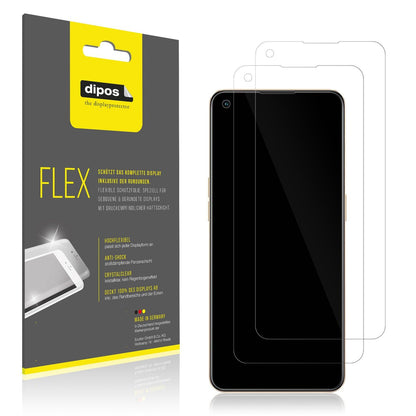 2x Screen Protector for Oppo F21 Pro Protective Film covers 100% dipos Flex