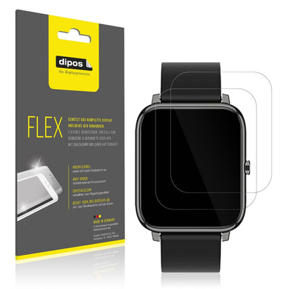 3x Full Cover Screen Protector for Popglory Smartwatch – Covers Curved Edges | dipos