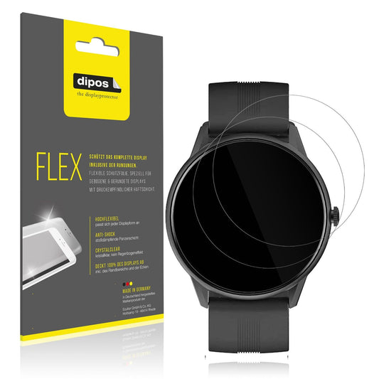 3x Screen Protector for Lytimes  1,3 inch Smartwatch Protective Film covers 100%
