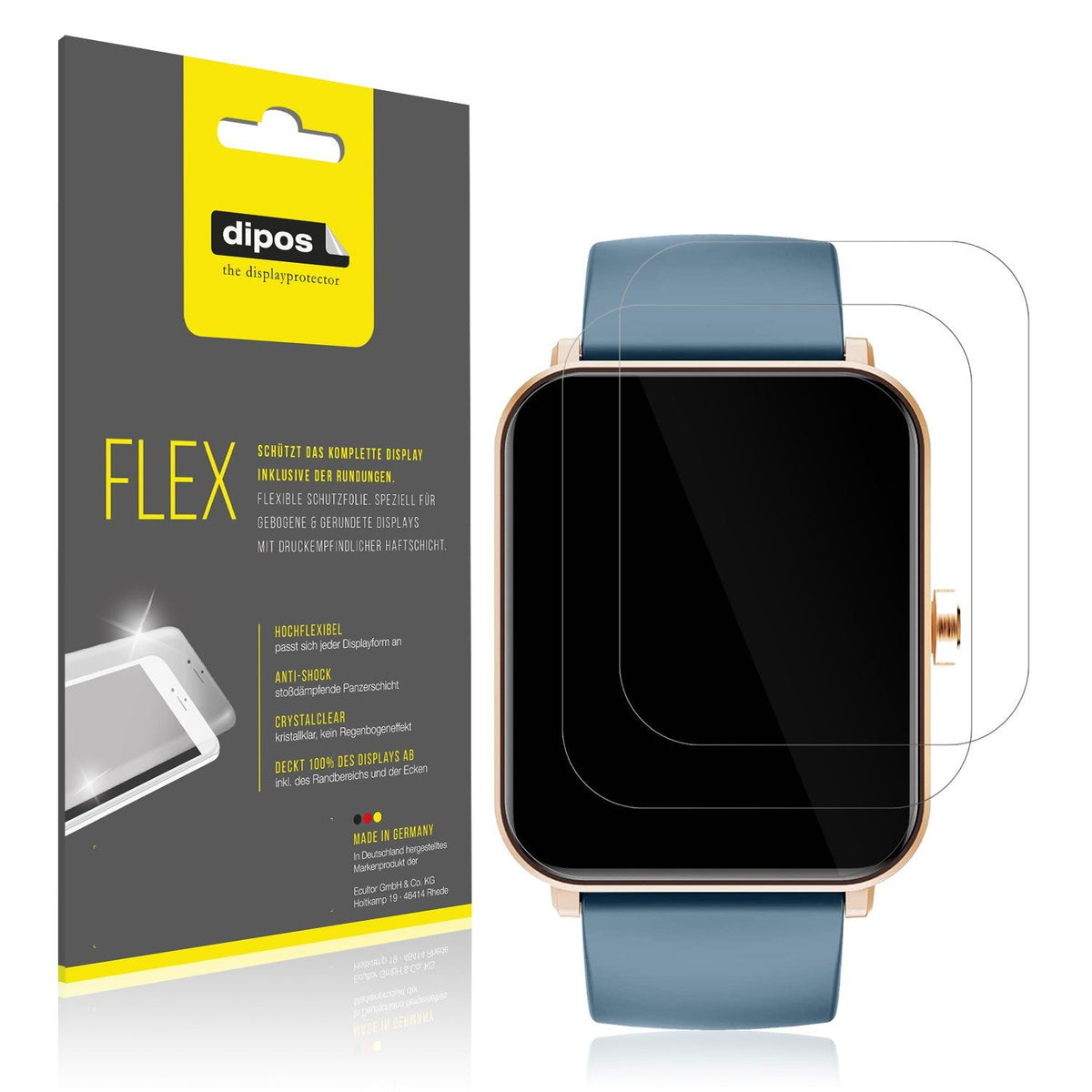 3x Screen Protector for Huakua  G50 Smartwatch Protective Film covers 100% dipos