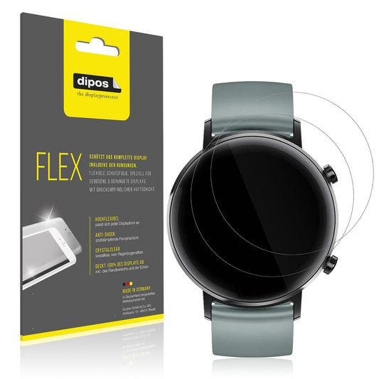 2x Screen Protector for Huawei Watch GT2 (42mm) Protective Film covers 100%
