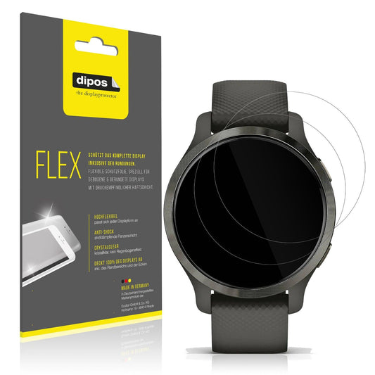 2x Screen Protector for Garmin Venu 2s Protective Film covers 100% dipos Flex