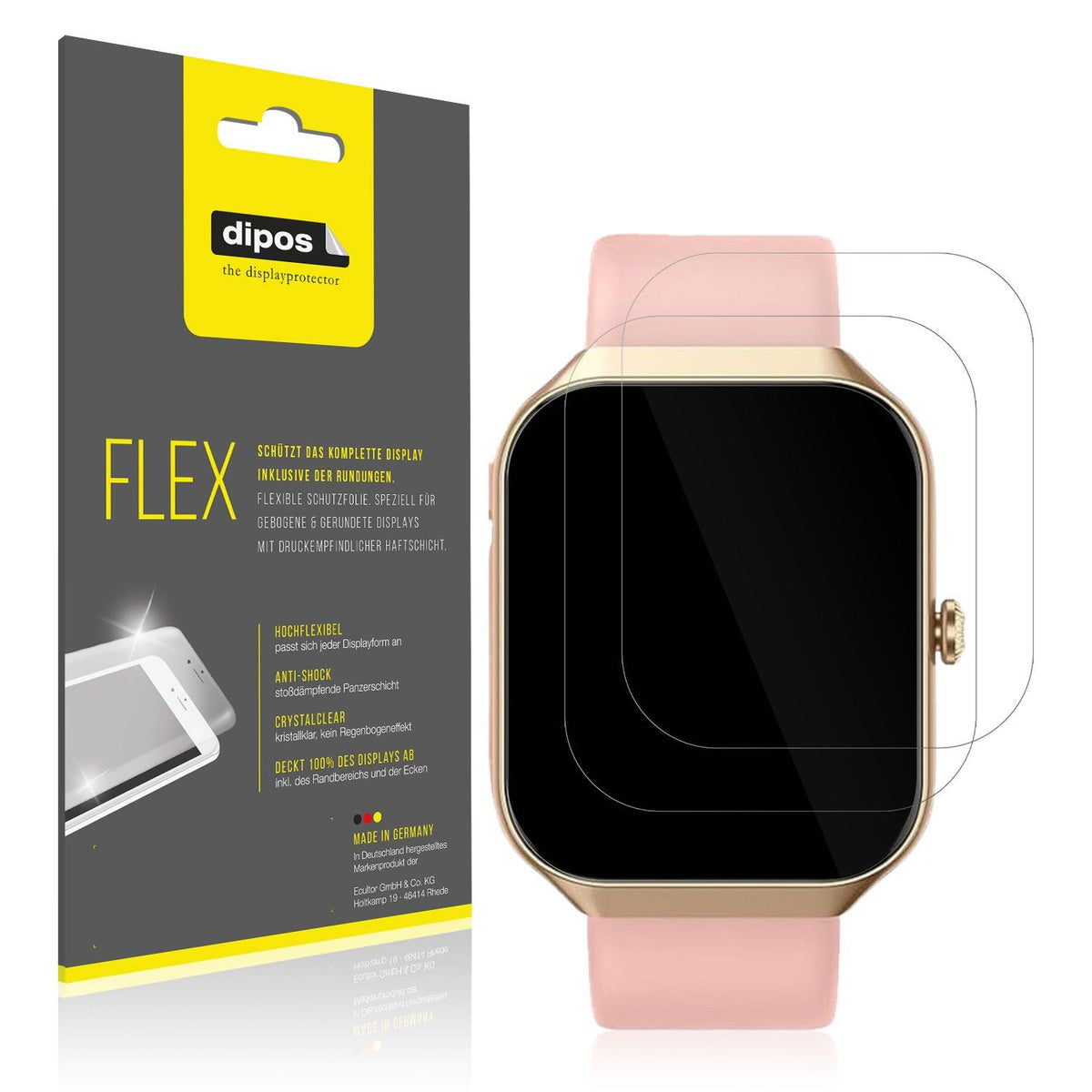 2x Screen Protector for Walkbee Smartwatch 1.96 Zoll Protective Film covers